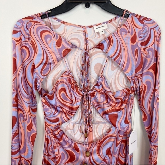 Song of Style Coraline Mini Dress in Aven Multi Swirl Size XXS - Picture 3 of 13